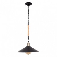Distribuidor - Lâmpadas Diversas | Colgantes Rustica | COLGANTE GRAN. CABO 1XE27 NEGRO CUERDA DE CAÑAMO REGX43X43 CM Ref: 150794309